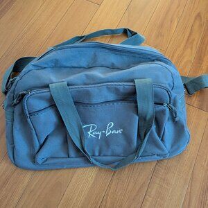 USED medium size duffle bag w/Ray Ban embroidered logo & never hide screen print